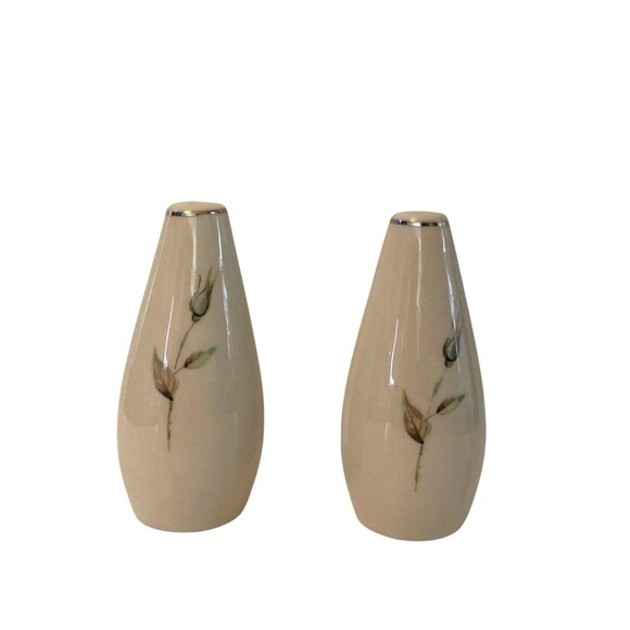 Style House DAWN ROSE Fine China Salt & Pepper Shakers Set Midcentury Japan - Picture 1 of 10